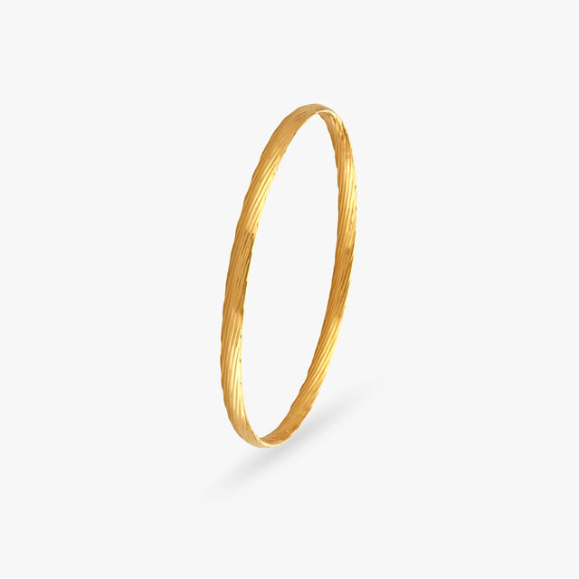 Sleek Groove Gold Bangles
