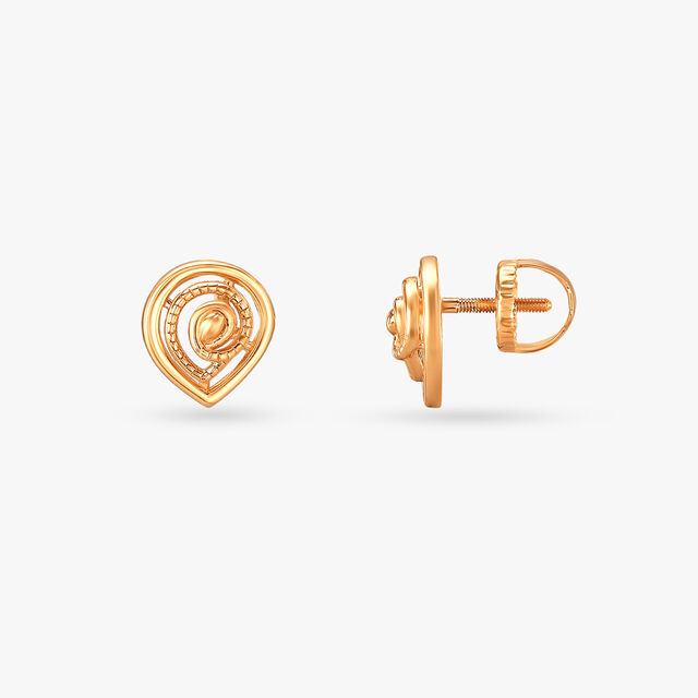 Sculpted Spiral Gold Pendant and Earrings Set 5
