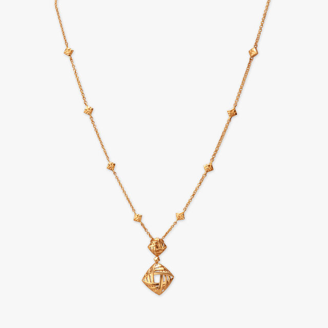 Radiant Structure Gold Necklace Set 2