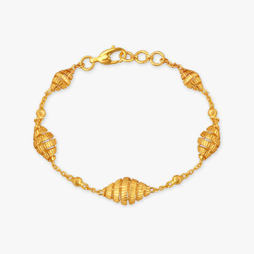 Twisted Helix Gold Bracelet