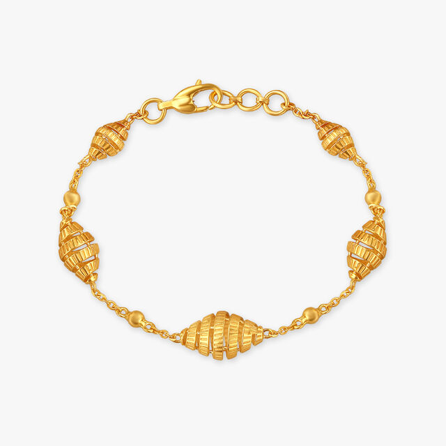 Twisted Helix Gold Bracelet