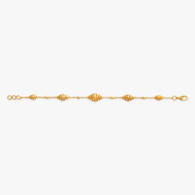 Twisted Helix Gold Bracelet