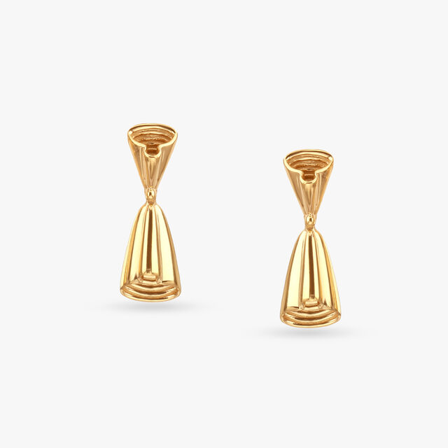 Cascade Drift Gold Drop Earrings 