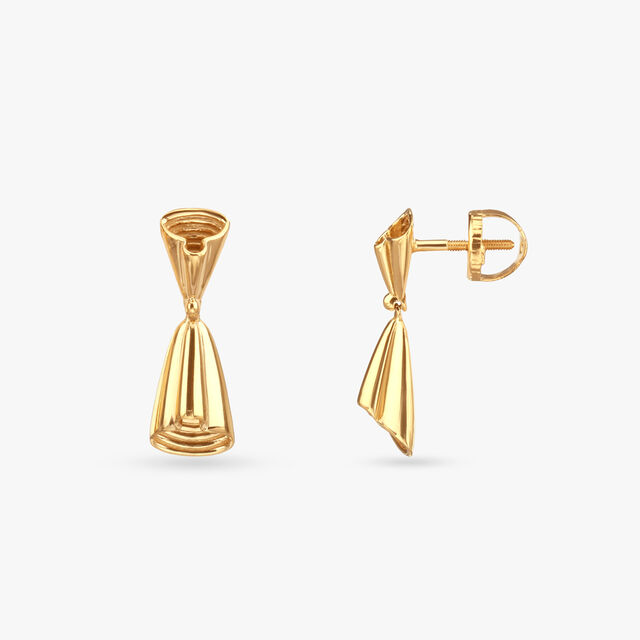 Cascade Drift Gold Drop Earrings 2