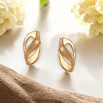 Twisting Infinity Gold Stud Earrings