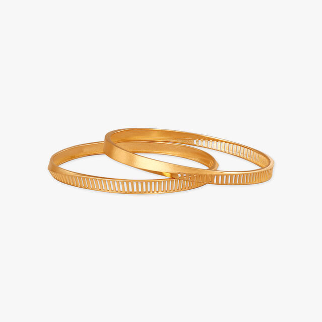 Timeless Stripes Gold Bangles