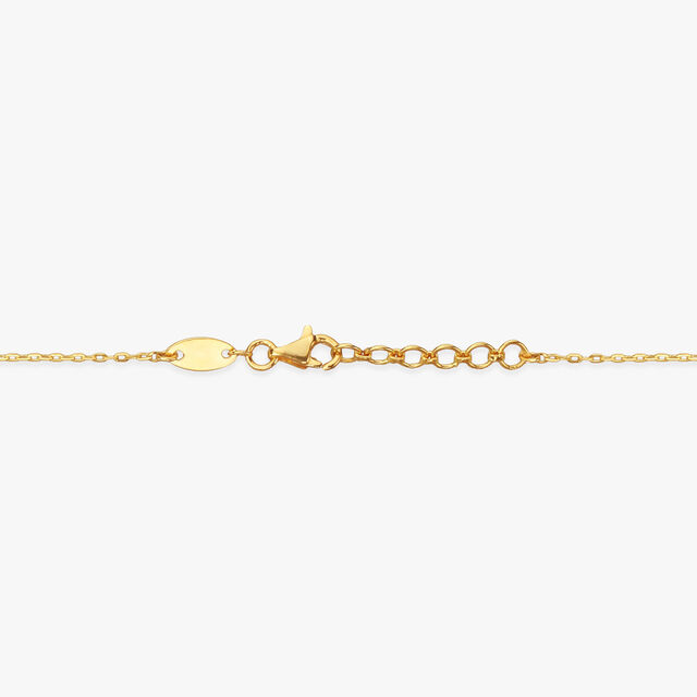 Angular Drift Gold Pendant with Chain