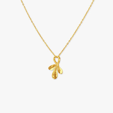 Graceful Loop Gold Pendant with Chain