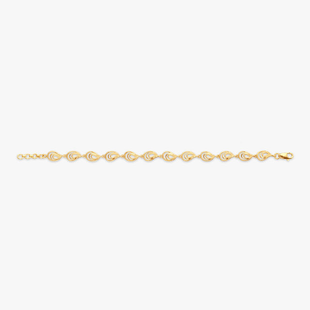 Elegant Teardrop Gold Bracelet