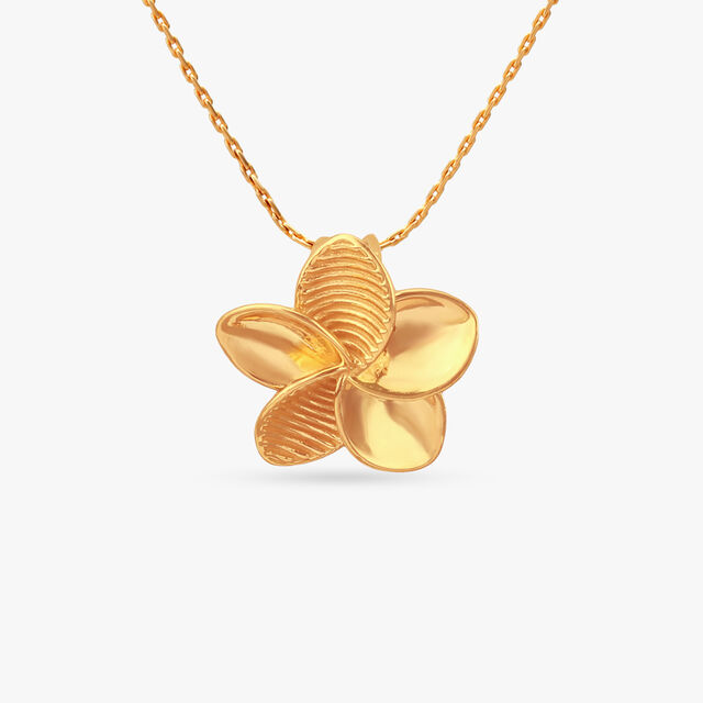 Petal Aura Gold Pendant and Earrings Set 2