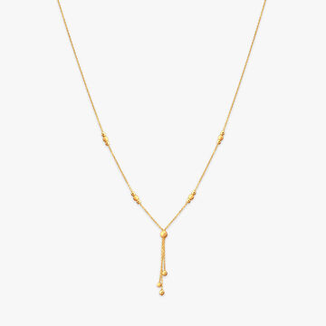 Beaded Tassel Gold Chain