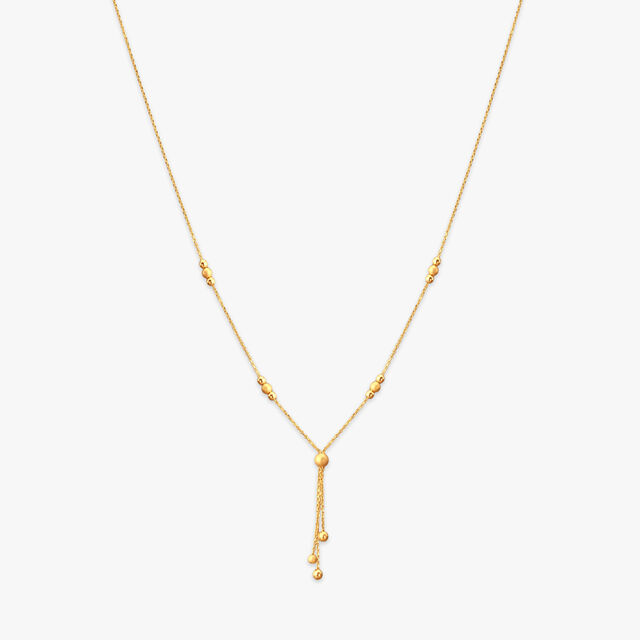 Beaded Tassel Gold Chain