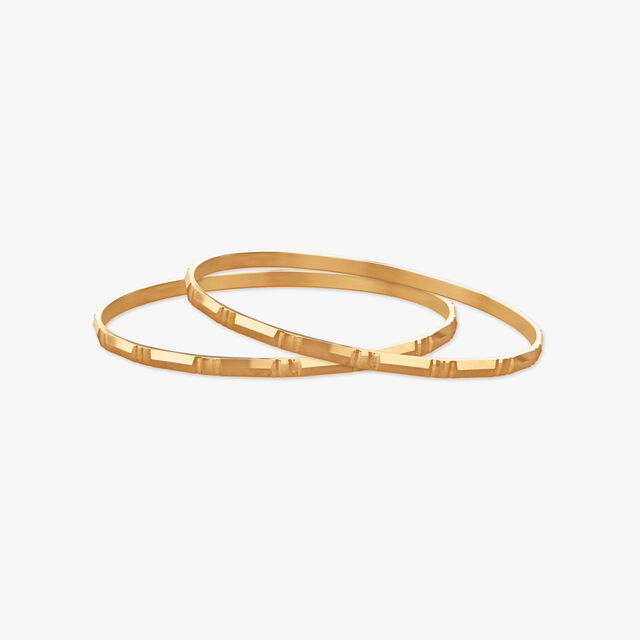 Sleek Mirage Gold Bangles