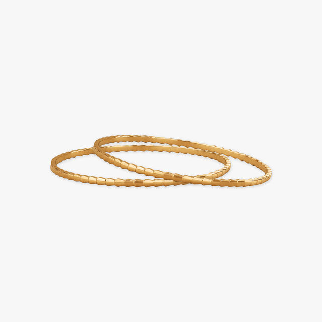 Gleaming Crest Gold Bangles 