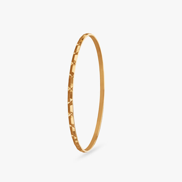 Gleaming Edge Gold Bangles