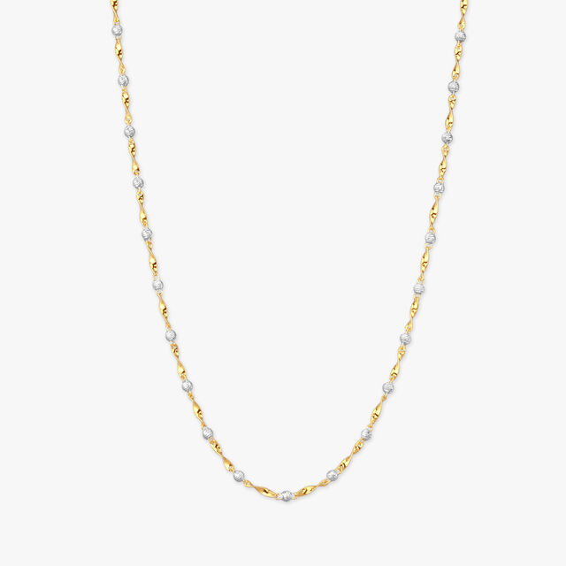 Textured Bead Gold Chain