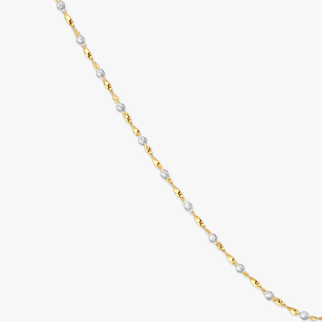 Textured Bead Gold Chain