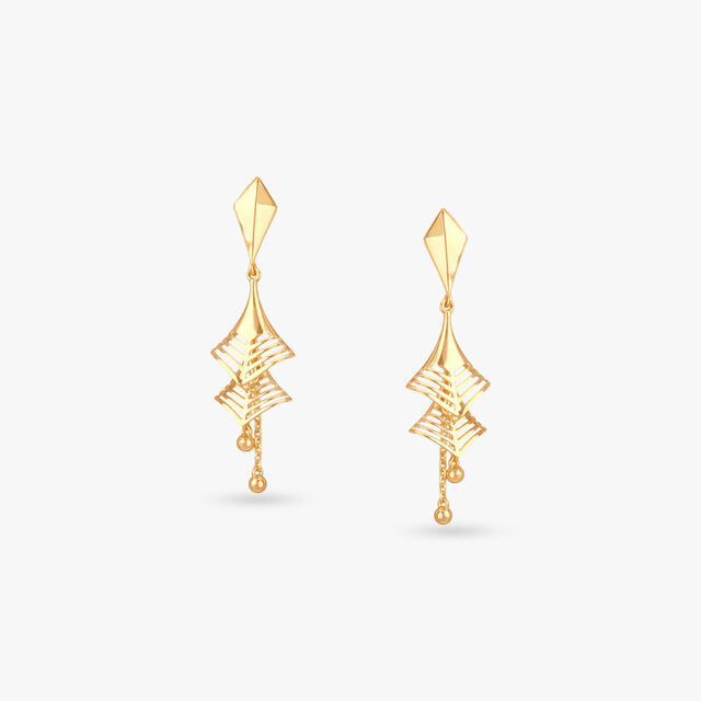 Prism Play Gold Drop Earrings 