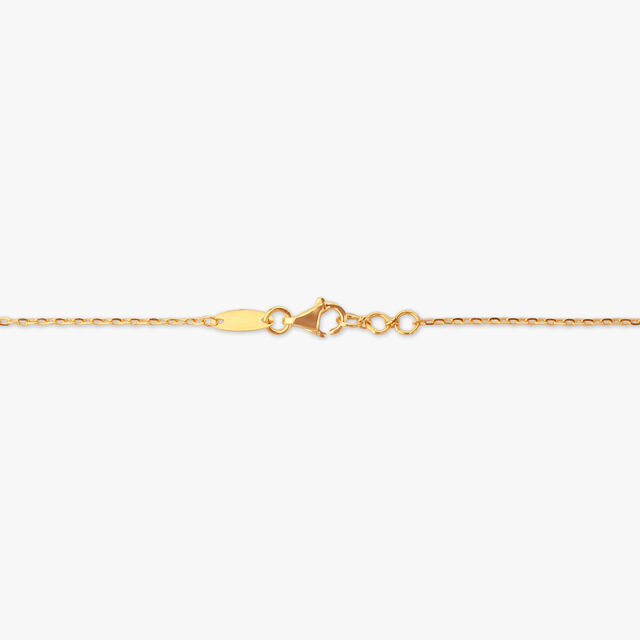 Layered Drop Gold Pendant with Chain