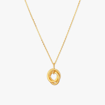 Twist Loop Gold Pendant with Chain
