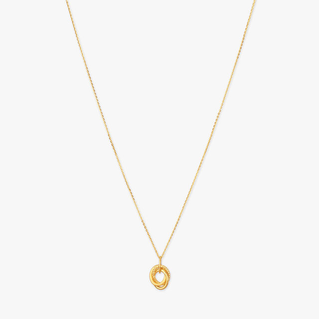 Twist Loop Gold Pendant with Chain