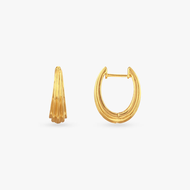 Sculpted Layered Gold Hoop Earrings
