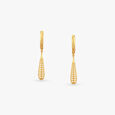 Sleek Teardrop Gold Hoop Earrings 3