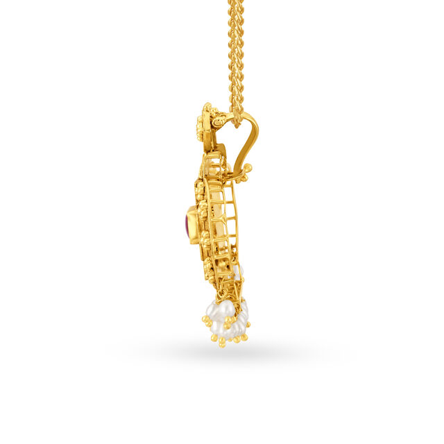 Geometric Intricate Pendant and Earrings Set,,hi-res 3