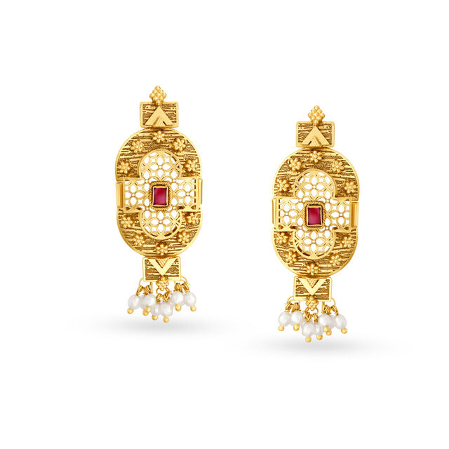 Geometric Intricate Pendant and Earrings Set,,hi-res 4