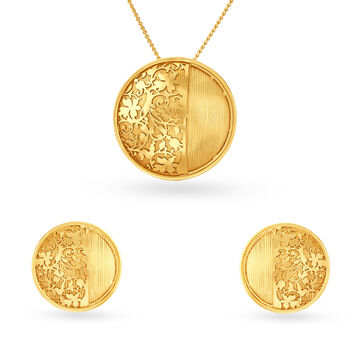 Abstract Filigree Pendant and Earrings Set