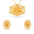 Beautiful Artistic Pendant and Earrings Set 2