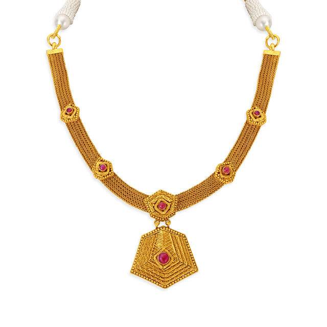 Mesmerising Intricate Gold Necklace Set,,hi-res 2