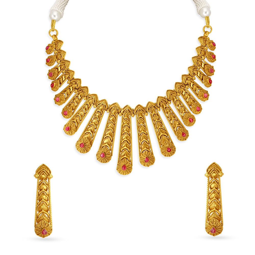 Anjali jewellers gold necklace collection with price store