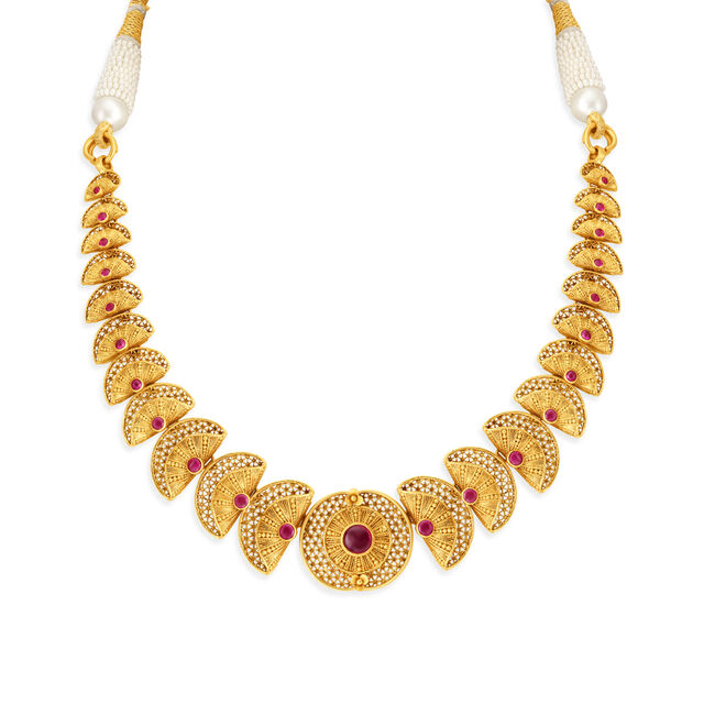 Surreal Abstract Gold Necklace Set,,hi-res 2