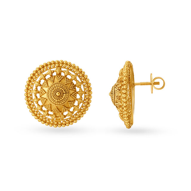 Intricate Floral Gold Necklace Set 4