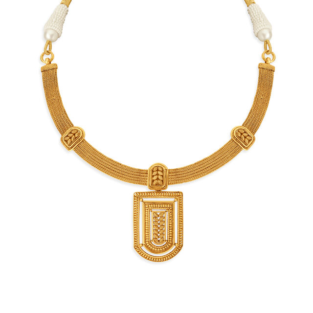 Surreal Geometric Gold Necklace Set,,hi-res 2