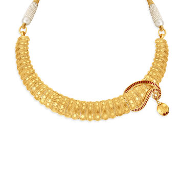 Majestic Yellow Gold Paisley Necklace