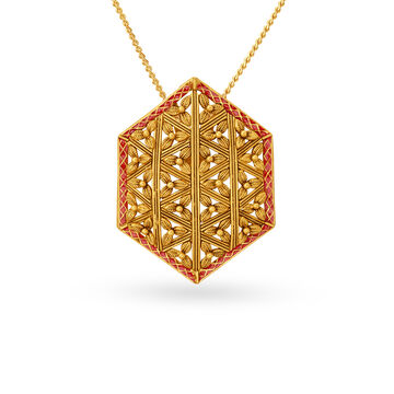 Rhombus Gold Pendant