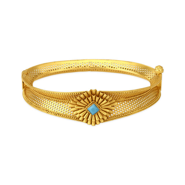 Contemporary Gold Bangle,,hi-res