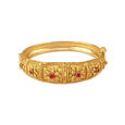 Opulent Floral Gold Bangle,,hi-res 