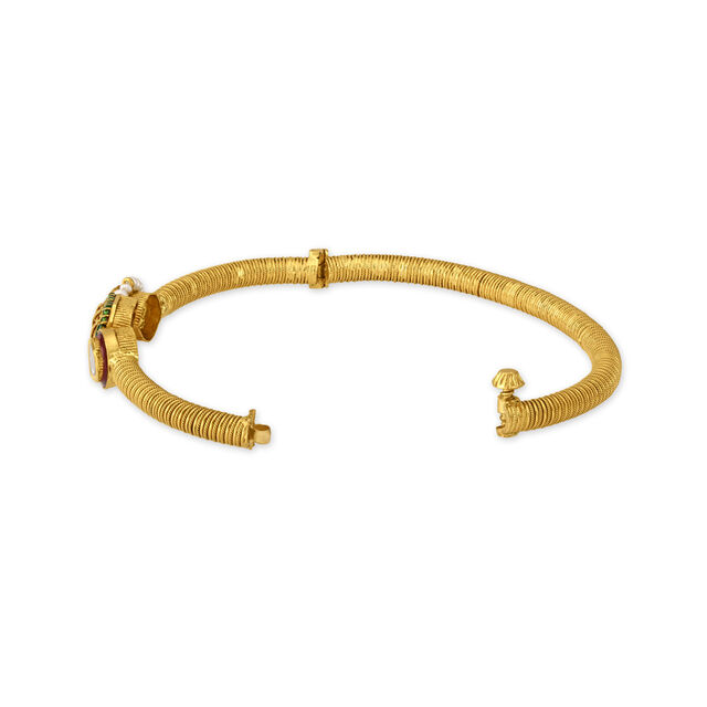 Abstract Traditional Gold Bangle,,hi-res 2