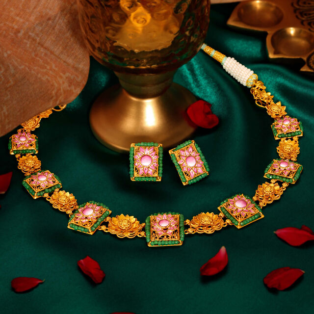 Padm Chandak Necklace Set,,hi-res 
