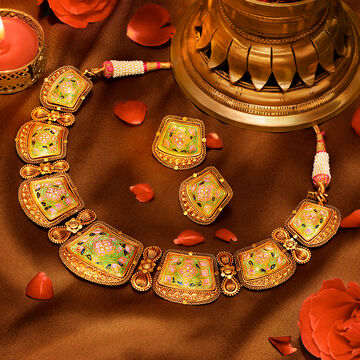 Phulkari Necklace Set