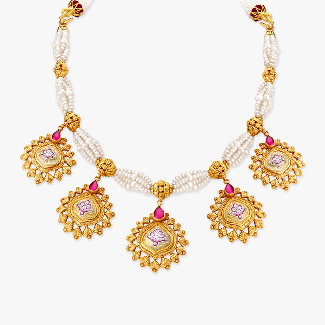 Swarn Necklace Set with Coloured Stones,,hi-res 2