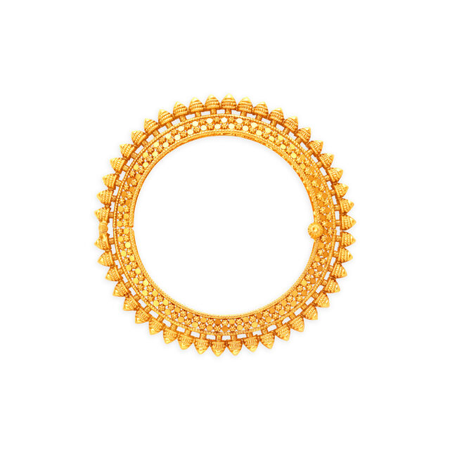 Antique Embossed Gold Bangle