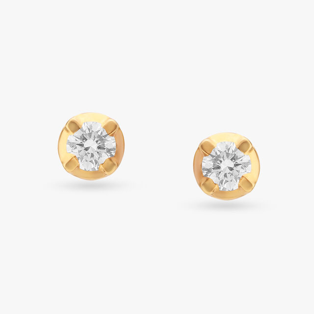 Graceful Diamond Stud Earrings 