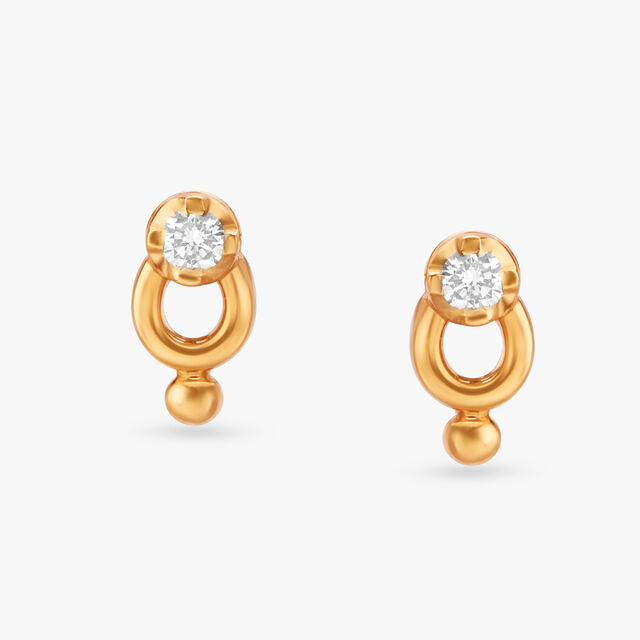Sparkling Diamond Stud Earrings 