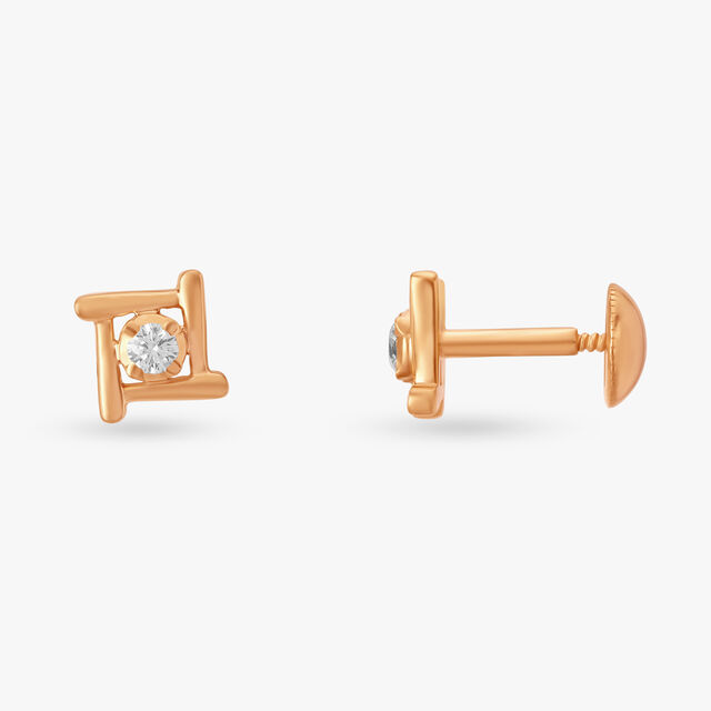 Gleaming Opulence Diamond Stud Earrings 2