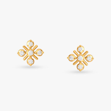 Enchanting Glamour Diamond Stud Earrings