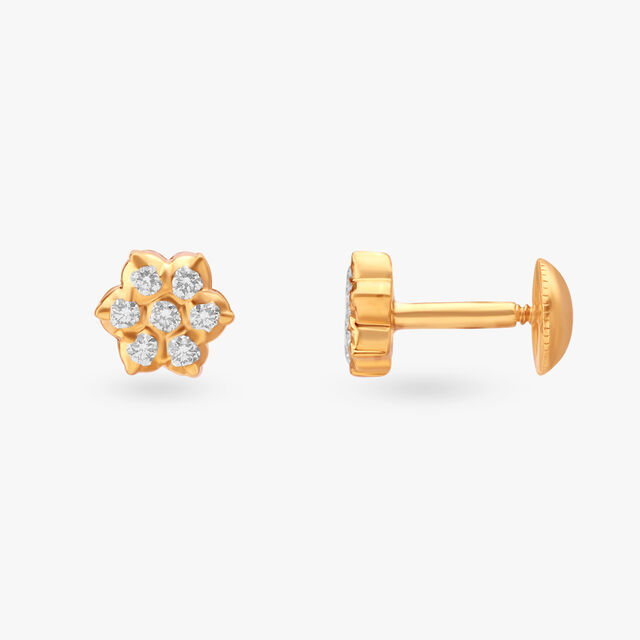 Cluster Diamond Stud Earrings 2